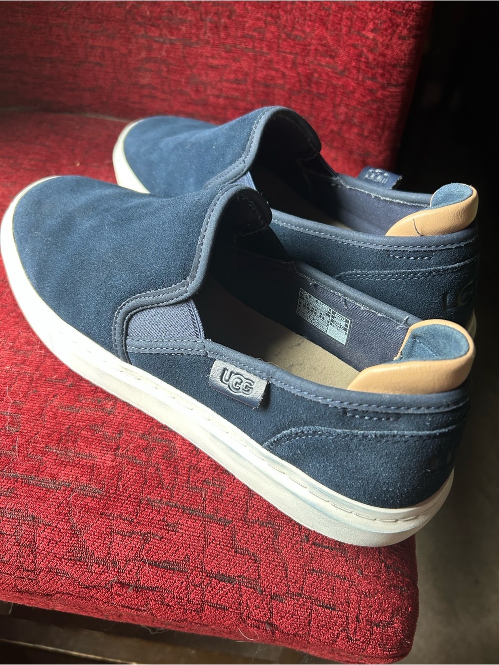 UGG Women’s Navy Slip-On Suede Sneakers
